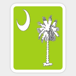 SC Flag On Lime Background Sticker